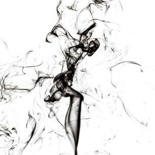 輸入壁紙 カスタム壁紙 PHOTOWALL / Abstract Black Smoke - The Dancer (e335706)