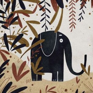 輸入壁紙 カスタム壁紙 PHOTOWALL / Elephant in the Jungle (e335797)