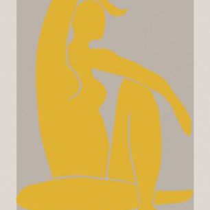 輸入壁紙 カスタム壁紙 PHOTOWALL / Yellow Figure (e336056)