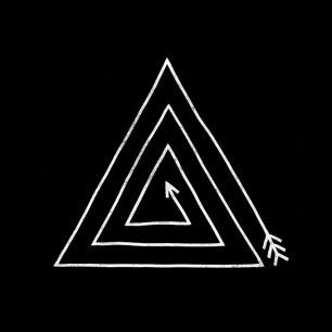 輸入壁紙 カスタム壁紙 PHOTOWALL / Arrow Triangle Black (e330730)