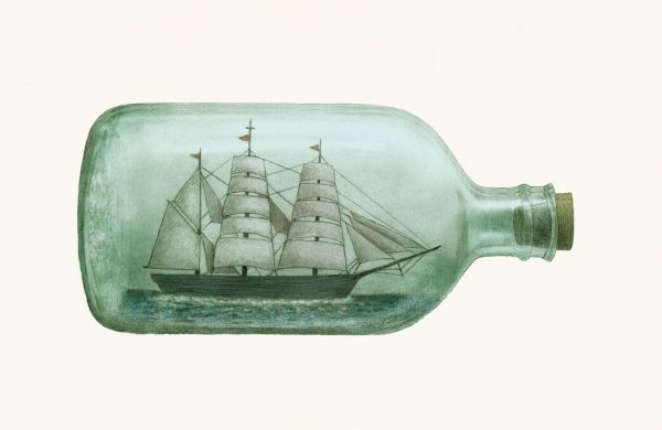 輸入壁紙 カスタム壁紙 PHOTOWALL / Ship In A Bottle (e330782)