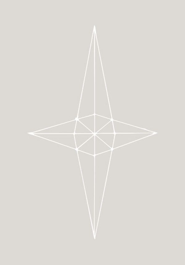 輸入壁紙 カスタム壁紙 PHOTOWALL / Grid Star Grey (e331617)