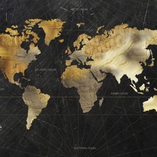 輸入壁紙 カスタム壁紙 PHOTOWALL / Dramatic World Map (e330988)