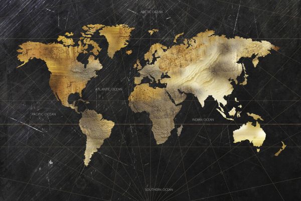 輸入壁紙 カスタム壁紙 PHOTOWALL / Dramatic World Map (e330988)