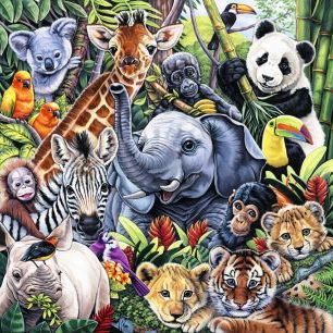 輸入壁紙 カスタム壁紙 PHOTOWALL / Safari Animals (e332562)
