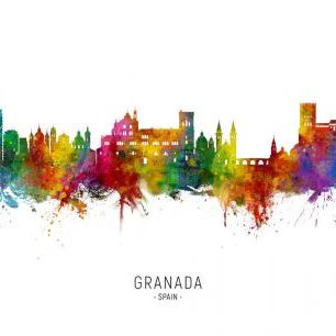 輸入壁紙 カスタム壁紙 PHOTOWALL / Granada Spain Skyline (e332795)