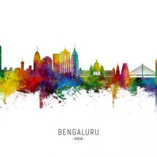 輸入壁紙 カスタム壁紙 PHOTOWALL / Bengaluru Skyline India Bangalore (e332800)