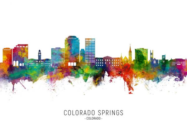 輸入壁紙 カスタム壁紙 PHOTOWALL / Colorado Springs Colorado Skyline (e332816)