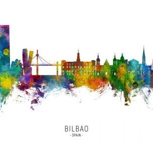 輸入壁紙 カスタム壁紙 PHOTOWALL / Bilbao Spain Skyline (e332824)
