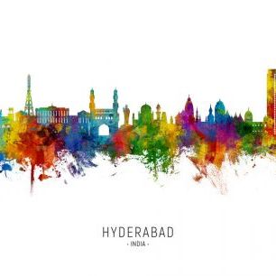 輸入壁紙 カスタム壁紙 PHOTOWALL / Hyderabad Skyline India (e332833)