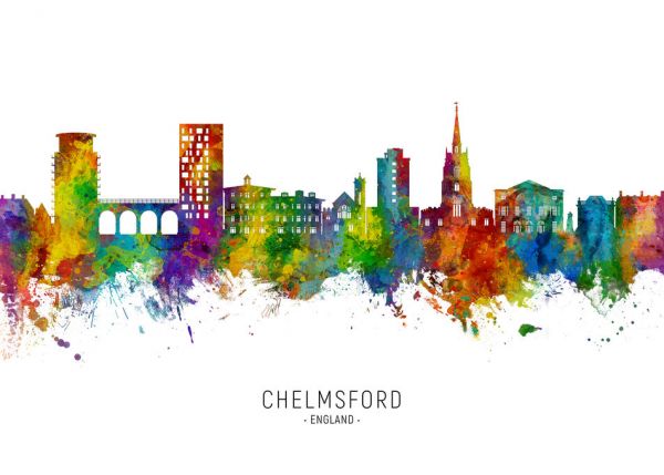 輸入壁紙 カスタム壁紙 PHOTOWALL / Chelmsford England Skyline (e332853)