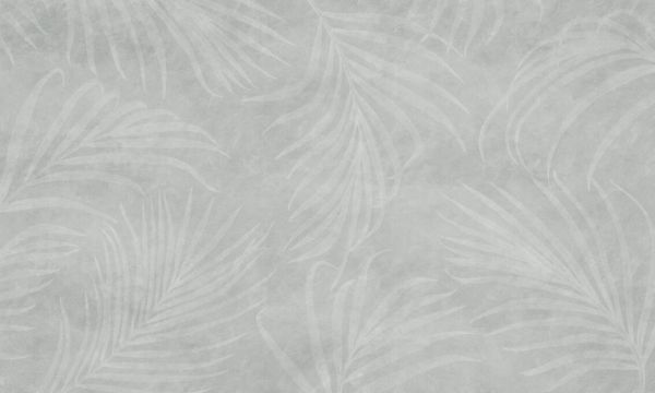 輸入壁紙 カスタム壁紙 PHOTOWALL / Faded Palm Leaves Grey (e336890)