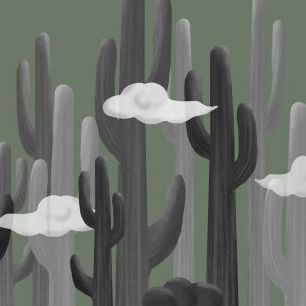 輸入壁紙 カスタム壁紙 PHOTOWALL / Cactus Cloud Forest (e336913)