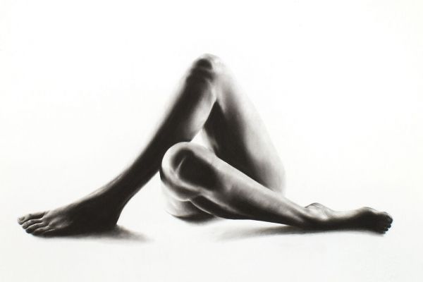 輸入壁紙 カスタム壁紙 PHOTOWALL / Nude Woman Charcoal Study 50 (e338677)