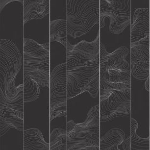 輸入壁紙 カスタム壁紙 PHOTOWALL / Illuminated Lines Curved - Graphite Pearl (e84146)