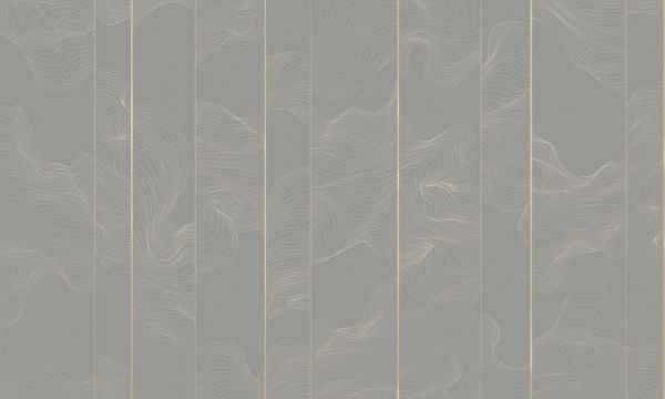輸入壁紙 カスタム壁紙 PHOTOWALL / Illuminated Lines Curved - Grey (e84147)