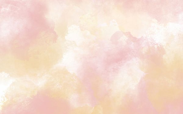 輸入壁紙 カスタム壁紙 PHOTOWALL / Soft Watercolor - Pink Yellow (e84441)