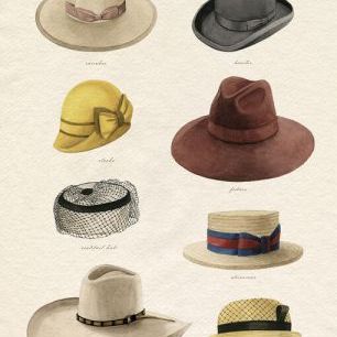 輸入壁紙 カスタム壁紙 PHOTOWALL / Vintage Hats (e333631)