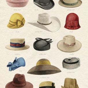 輸入壁紙 カスタム壁紙 PHOTOWALL / Vintage Hats II (e333632)