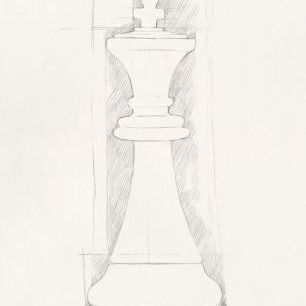 輸入壁紙 カスタム壁紙 PHOTOWALL / Chess Set Sketch (e333670)