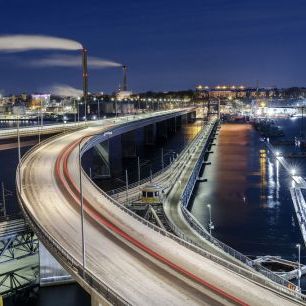 輸入壁紙 カスタム壁紙 PHOTOWALL / Highway Traffic in Stockholm (e336005)