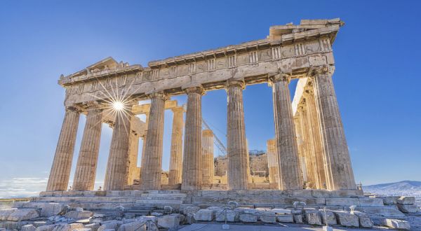 輸入壁紙 カスタム壁紙 PHOTOWALL / Acropolis of Athens and Helios Sun (e337082)