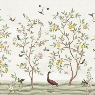 輸入壁紙 カスタム壁紙 PHOTOWALL / Lemon Tree Chinoiserie (e84975)