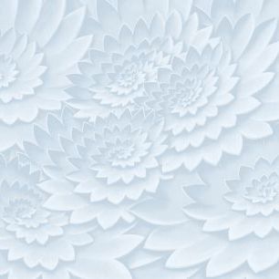 輸入壁紙 カスタム壁紙 PHOTOWALL / Flower on Canvas - Cloudy Blue (e337816)