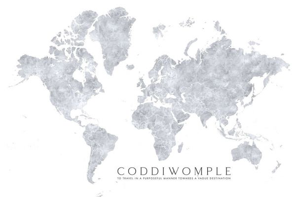 輸入壁紙 カスタム壁紙 PHOTOWALL / Coddiwomple World Map (e84226)