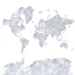 輸入壁紙 カスタム壁紙 PHOTOWALL / Gray World Map No Labels (e84272)