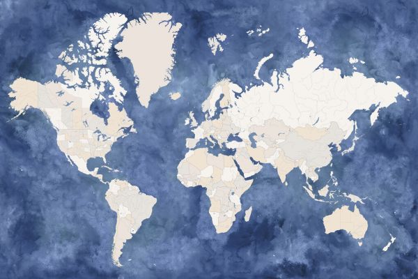 輸入壁紙 カスタム壁紙 PHOTOWALL / Hudson World Map (e84281)
