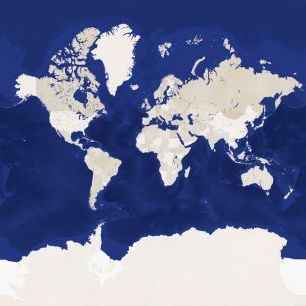 輸入壁紙 カスタム壁紙 PHOTOWALL / Kameryn World Map No Labels (e84288)