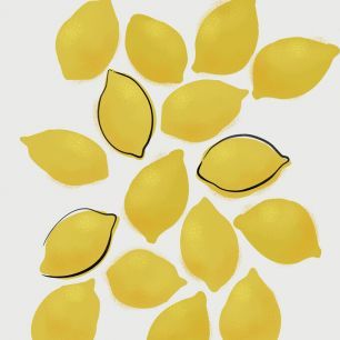 輸入壁紙 カスタム壁紙 PHOTOWALL / Lemon Pattern (e84294)