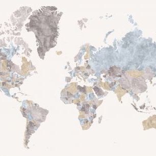 輸入壁紙 カスタム壁紙 PHOTOWALL / Mahler World Map (e84309)