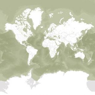 輸入壁紙 カスタム壁紙 PHOTOWALL / Pacheco World Map No Labels (e84326)