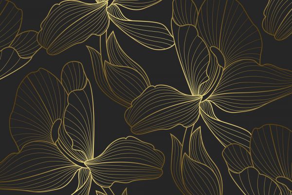 輸入壁紙 カスタム壁紙 PHOTOWALL / Golden Lily Flowers (e337735)