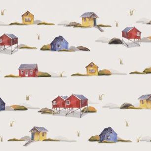 輸入壁紙 カスタム壁紙 PHOTOWALL / Colorful Scandinavian Houses (e84904)