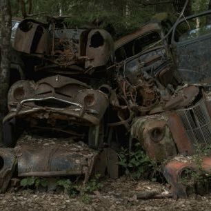 輸入壁紙 カスタム壁紙 PHOTOWALL / Rusty Cars (e85144)