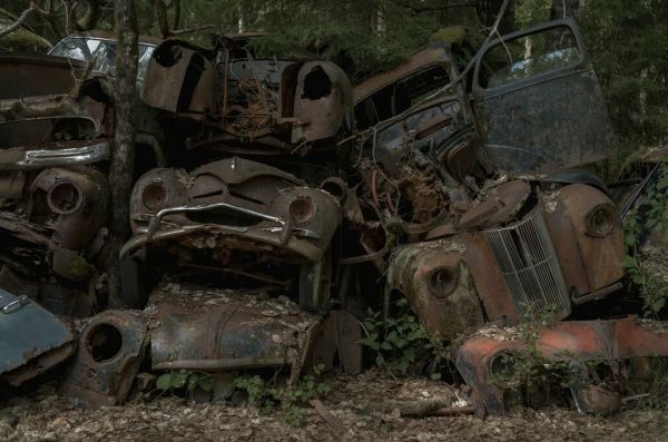輸入壁紙 カスタム壁紙 PHOTOWALL / Rusty Cars (e85144)