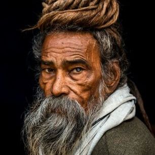 輸入壁紙 カスタム壁紙 PHOTOWALL / Portrait of a Sadhu (e85519)