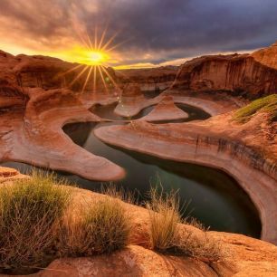 輸入壁紙 カスタム壁紙 PHOTOWALL / Sunrise at Reflection Canyon (e85538)