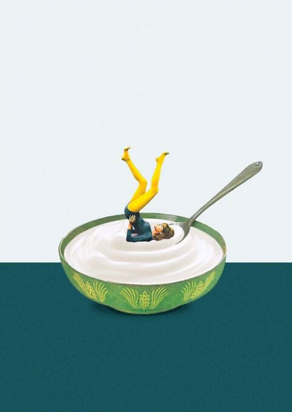輸入壁紙 カスタム壁紙 PHOTOWALL / Yoga in my Yogurt (e85549)