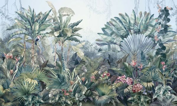輸入壁紙 カスタム壁紙 PHOTOWALL / Exquisite Blooming Jungle (e85612)