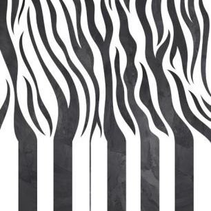輸入壁紙 カスタム壁紙 PHOTOWALL / Zebra Piano Black and White (e85783)