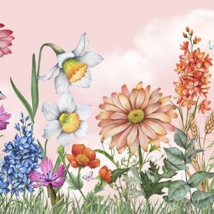 輸入壁紙 カスタム壁紙 PHOTOWALL / Summer Flower Field - Pink (e329955)