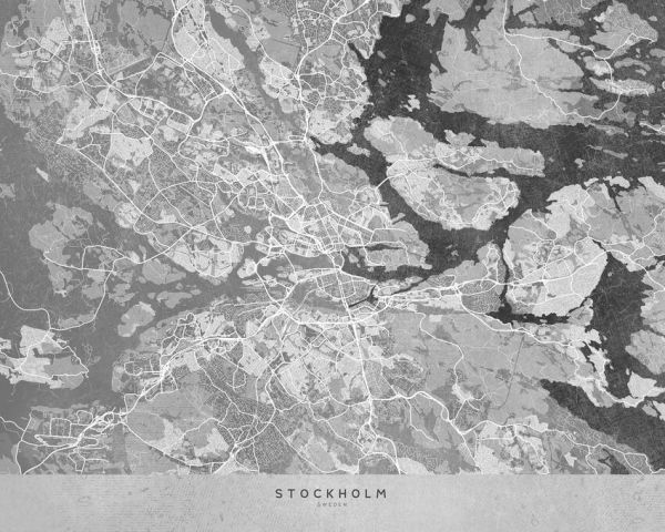 輸入壁紙 カスタム壁紙 PHOTOWALL / Stockholm Map (e331343)
