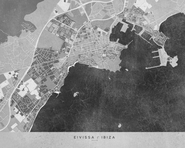 輸入壁紙 カスタム壁紙 PHOTOWALL / Ibiza Map (e331351)