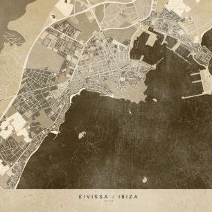 輸入壁紙 カスタム壁紙 PHOTOWALL / Ibiza Map II (e331355)
