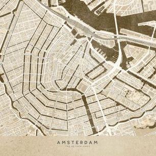 輸入壁紙 カスタム壁紙 PHOTOWALL / Amsterdam Map II (e331362)