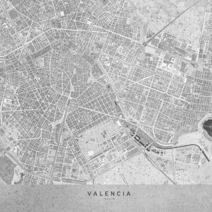 輸入壁紙 カスタム壁紙 PHOTOWALL / Valencia Map (e331363)